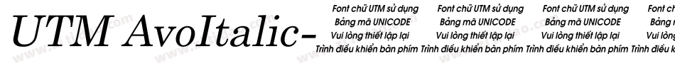 UTM AvoItalic字体转换